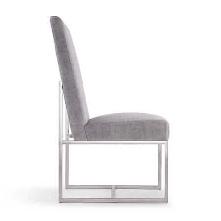 Manhattan Comfort Element Velvet Dining Chair in Grey DC030-GY
